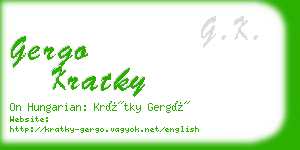 gergo kratky business card